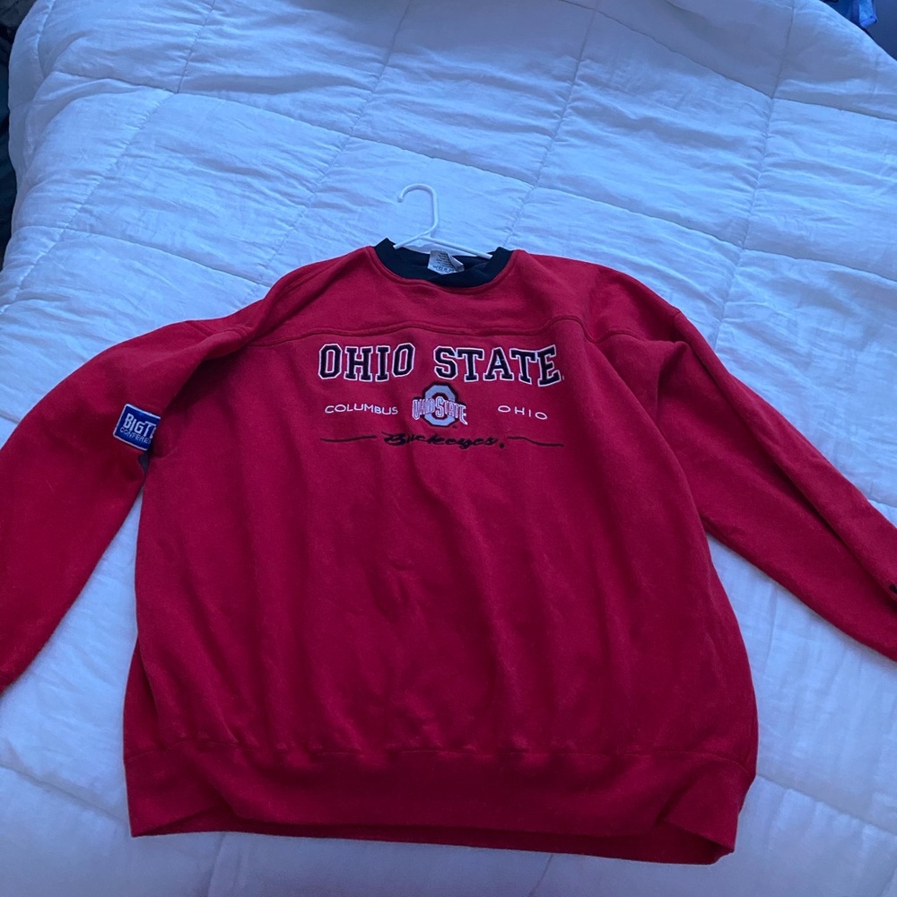 Red Ohio State vintage crewneck